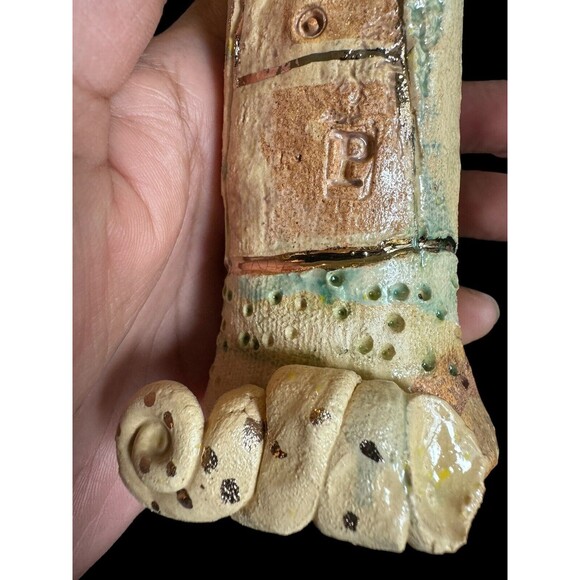 Signed Ceramic Sculpture by Pavlina Rymerova One Of A Kind Fine Art  10” Europe - Picture 10 of 12